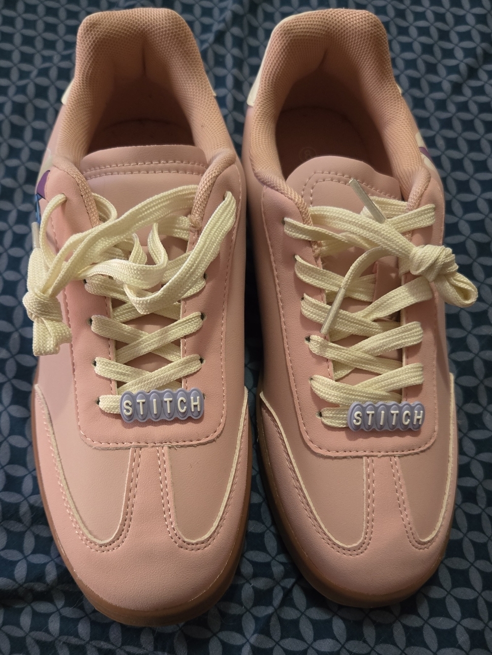 NWOT Disney Pink Stitch Lace-Up Women's Sneakers